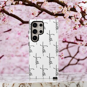 Faith Phone Case Religious Phone Case Bible Verse Trendy Christian Faith Gift for Her Jesus Savior Inspirational Spiritual Phone Cover