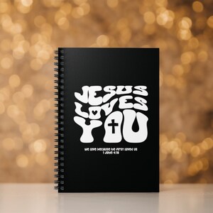 Jesus Loves You Notebook Inspirational Notebook for Her Christian Bible Verse Journal Trendy Faith Gift Religious Spiritual Stationery