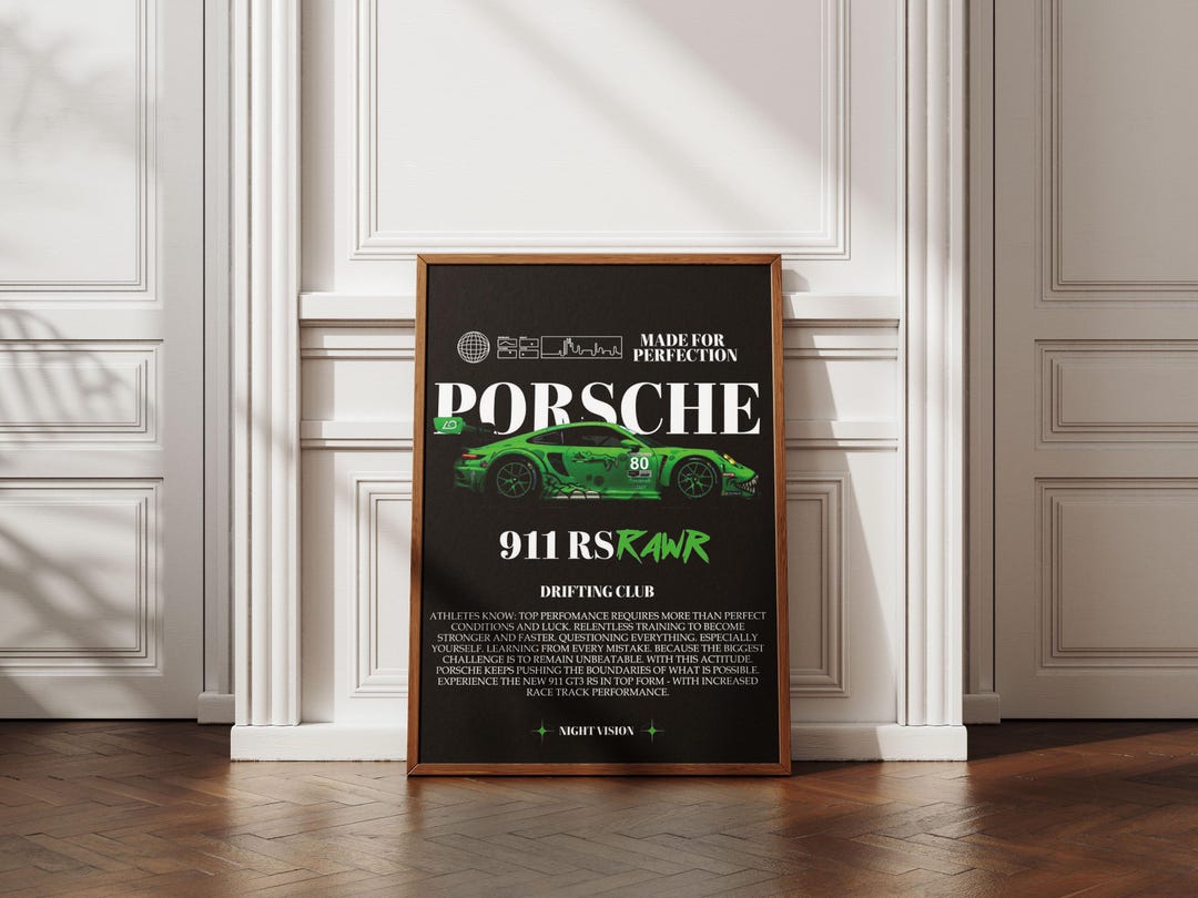 Porsche 911 RS RWB Poster | Porsche 911 Wall Art | GT3 RS Racing Print ...