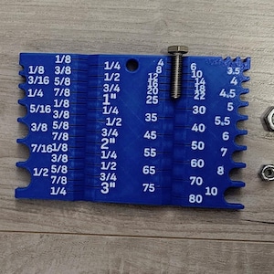 Nut And Bolt Gauge | Metric & Standard Sizer Tool