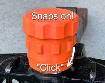 Camper RV Trailer Ball Hitch Cover - Snap on protector with Grease Containing Cap