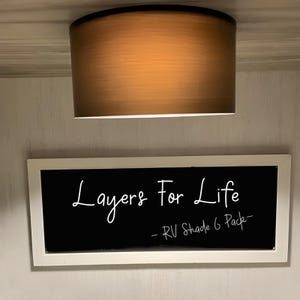 6 pack- RV Camper Lamp Shade- Round Lights