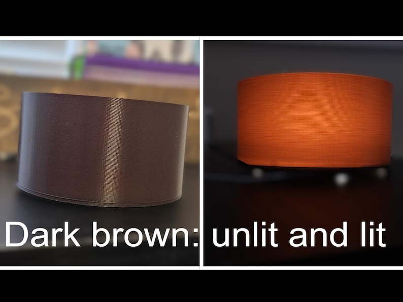 3 pack- RV Camper Lamp Shade- Round Lights Dark Brown