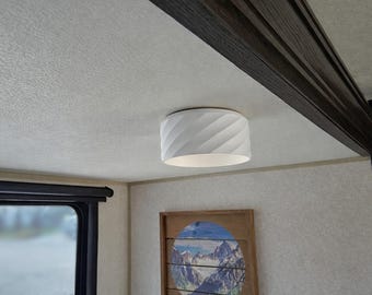 RV Camper Lamp Shades with a "Twist" - for 4.5" round LEDs (6 pack)