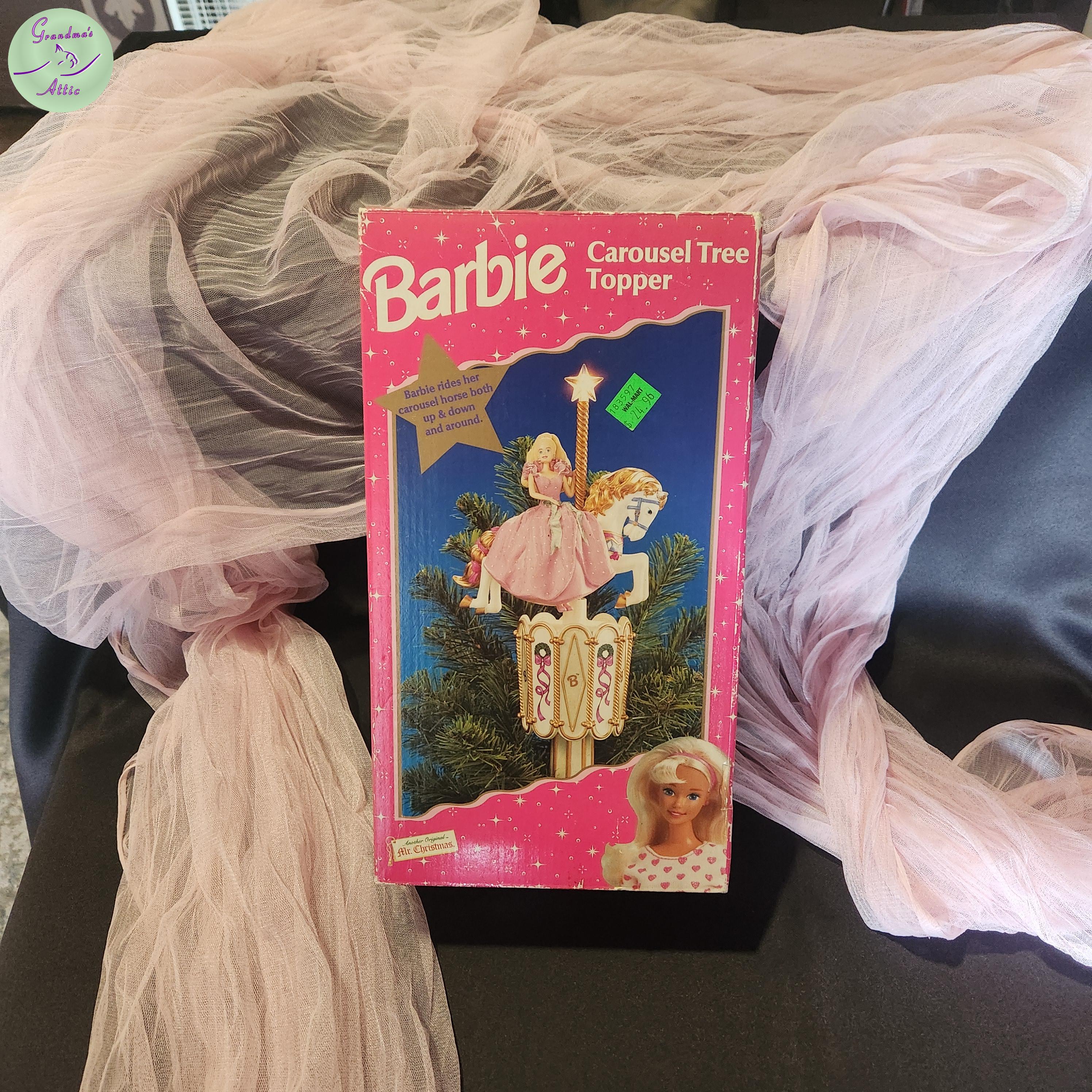 1997 NIB Barbie Animated Carousel Tree Topper Another Original Mr Christmas Barbie 1997 New in Box Etsy