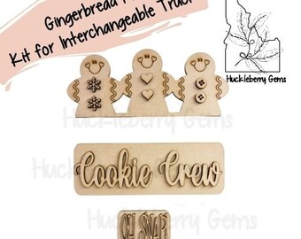 Gingerbread Men Interchangeable Truck Stand