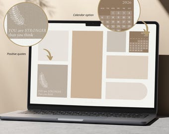 2026 Desktop Organizer Wildflowers ThemedWallpaper 2026 With Folder Icons Organizer Wallpaper Monthly Desktop Calendar For Mac & Windows