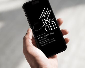 50th Birthday Party Invite Template Modern 50th Invite for Men Minimalist 50Th Birthday Invite for Him Elegant 50th Birthday Invitation