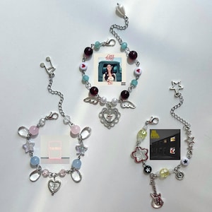 Album Cover Bracelets, Lana Del Rey, Arctic Monkeys, The 1975 Cute Unique Accessories, Y2K Downtown Girl, Crystal Beaded, Gifts for Her