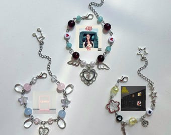 Pulsera de cuentas con la portada del álbum: Lana Del Rey, Arctic Monkeys, The 1975