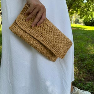 Raffia Summer Clutch Bag, Straw Clutches, Raffia Clutch Bag, Beach Clutch, Personalized Straw Bag, Summer Clutch Purse, Raffia Pouch Bag