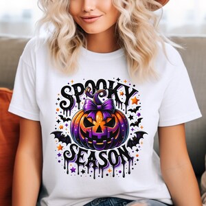 Spooky Season Pumpkin Coquette Bow Shirt, Fall Vibes Shirt, Scary Pumpkin Shirt, Fall Pumpkin Coquette Bow Sweater, Fall Vibes Shirt