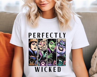 Perfectly Wicked Bad Witches Club, Disney Villains Shirt, Disney Halloween Shirt, Disneyworld Shirts, Evil Queen, Funny Disney Shirt
