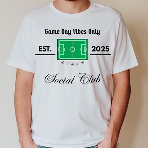 Football Social Club Tee, Soccer Field T-Shirt, Game Day Fan Shirt, Retro Football Tee, Team Spirit Shirt, Sporty Gift for Fans
