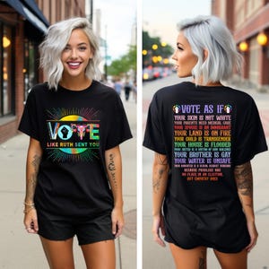 Vote Like Ruth Sent You Shirt, Empowering Political Shirt, Ruth Bader Ginsburg Shirt, Reproductive Rights, Woman Rights Tee, Equality Shirt