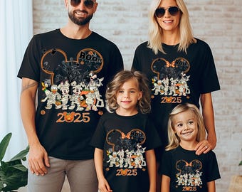 Custom Mickey And Friends Halloween Shirt, Custom Family Matching Disney Shirts, Disney World Halloween Family, Disneyland Halloween Tee