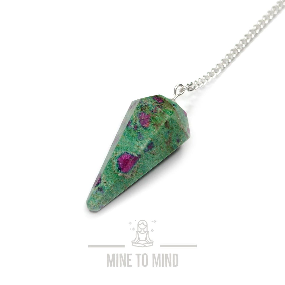 Ruby Fuchsite Gemstone Pendulum for Dowsing Divination Wicca - Etsy