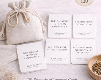 ADHD Affirmation Cards | Gentle Reminders for Neurodivergent Minds (Digital Download)