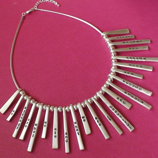 Zpaced Out cite fourche dents argenterie collier - Bijoux argenterie