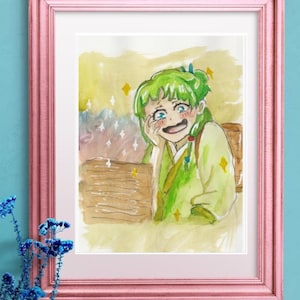 maomao water color print