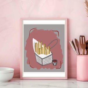 Fries with a side of ketchup Fine Art Print