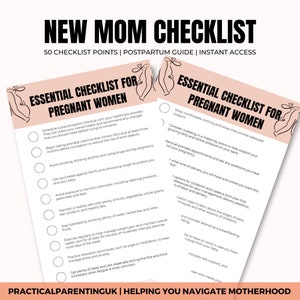 Postpartum Checklist Printable: New Mom Planner (PDF Download)