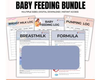 Guía de alimentación definitiva para mamás primerizas (paquete imprimible): Registros de almacenamiento, extracción y alimentación de leche (PDF)