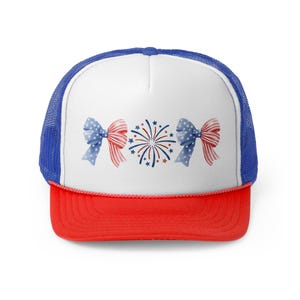 Patriotic Trucker Caps, Fourth of July, Independence Day Hats, Festival Accessory, Red White and Blue Gear, Summer BBQ