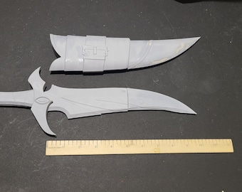 Moze cosplay honkai Star rail weapon prop , unassembled 3d printed kit. Pre-primed gray. Moze knife.