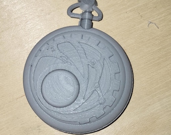 Misha cosplay, pocket watch cosplay prop , PLA 3d printed ,  unpainted