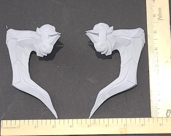 The dahlia (constance) cosplay horns ,honkai Star rail, unassembled 3d printed kit. Pre Primed.