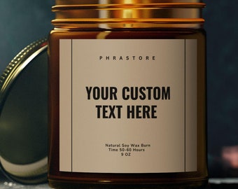 Vela personalizada, logotipo personalizado, cera de coco y albaricoque.