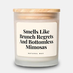 Hangover Brunch Kerze, riecht nach Mimosen und Regret, lustiges Geschenk
