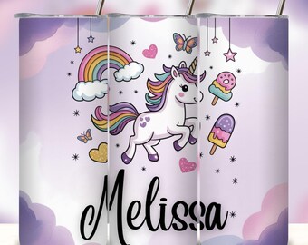 Custom Unicorn Tumbler Wrap 20 oz: Personalized Sublimation Design (Digital Download)