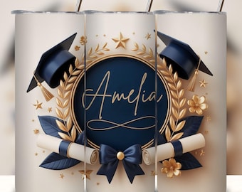 Personalized Graduation Tumbler Wrap: Senior Class Design (Digital Download)