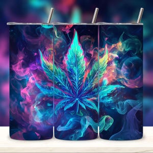 Marijuana Leaf Tumbler Wrap - 20oz Skinny Tumbler Sublimation Straight Design - Marijuana Tumbler Wrap - Digital Download.