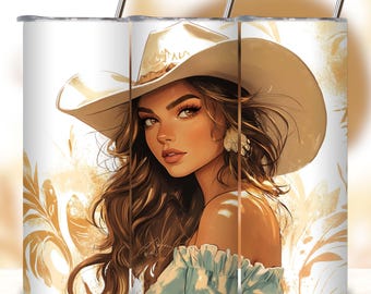 Cowgirl Tumbler Wrap, 20oz Skinny Tumbler Sublimation Design PNG, cowgirl boot cowgirl tumbler Girl Western Tumbler Wrap, png straight.
