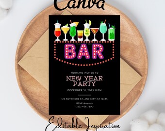 2025 New Year’s Eve Celebration Invitation Editable Template New Year Invitation Download Party Old New Year 2025 New Year's Invite
