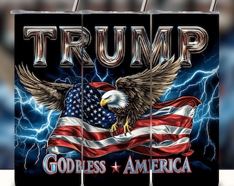 Trump Tumbler Wrap: bandiera americana con aquila PNG (download digitale)