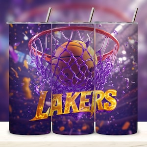Basketball team 20oz Skinny Tumbler Wrap PNG, Seamless Mascot Sports Design, 20oz Sublimation Tumbler Digital Download Template.