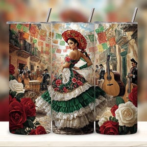 Spaanse Cinco De Mayo 20 oz skinny Tumbler sublimatie ontwerp digitale download PNG Instant DIGITAL ALLEEN, Cinco De Mayo png, Tumbler Wrap.