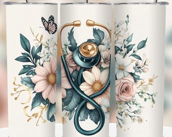 Nurse Tumbler Wrap Nurse Life Doodle PNG Seamless nurse wrap tumbler wrap Sublimation 20 oz Skinny Tumbler Design Instant Digital Download.
