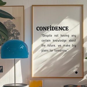 Confidence Inspirational Wall Art, Quote Poster, Classroom Decor, Print At Home, Minimalist Quote Poster, Feelings Poster, Digital Print