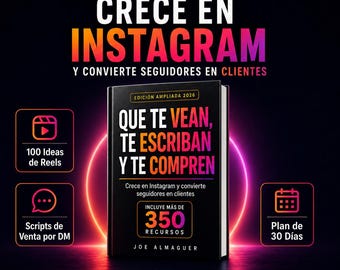 Crecer en Instagram Ebook en Español, Reels, Meta Ads y Ventas por DM
