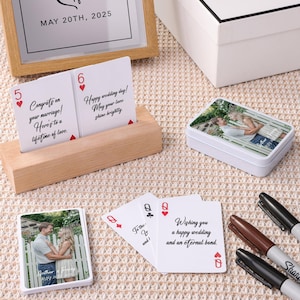 Livre d'or de cartes à jouer personnalisées, Cartes à jouer vierges, Alternative au livre d'or de mariage, Carnet de signatures de mariage, Cadeaux de mariage