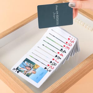 写真入りカスタムトランプ、おばあちゃんへの誕生日プレゼント、誕生日カード、絵カードデッキ、お母さんへのプレゼント