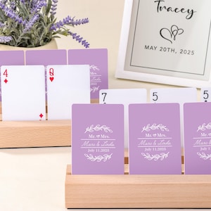 Libro de invitados de boda personalizado, naipes en blanco para firmas, baraja de cartas, libro de invitados, regalo de boda