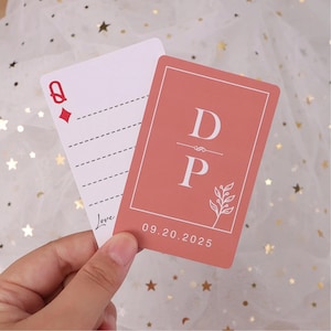 Custom Lined/Blank Playing Cards, Perfect Guest Book Alternative, Wedding Deck of Cards, Wedding Keepsake