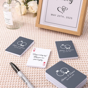 Naipes personalizados, libro de firmas de boda personalizado, baraja de cartas, regalo de boda