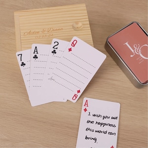 Blank Playing Cards Wedding Guest Book Alternative Guest Book Idea for Wedding Keepsake Minimalist Wedding Signing Book Gift for Couples